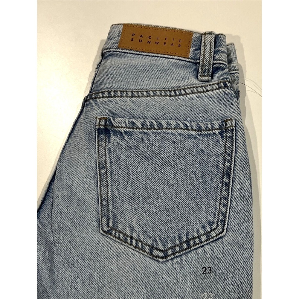 PacSun Eco Light Blue Slit High Waisted Bootcut Jeans Woman's Size 23 New - Picture 8 of 9